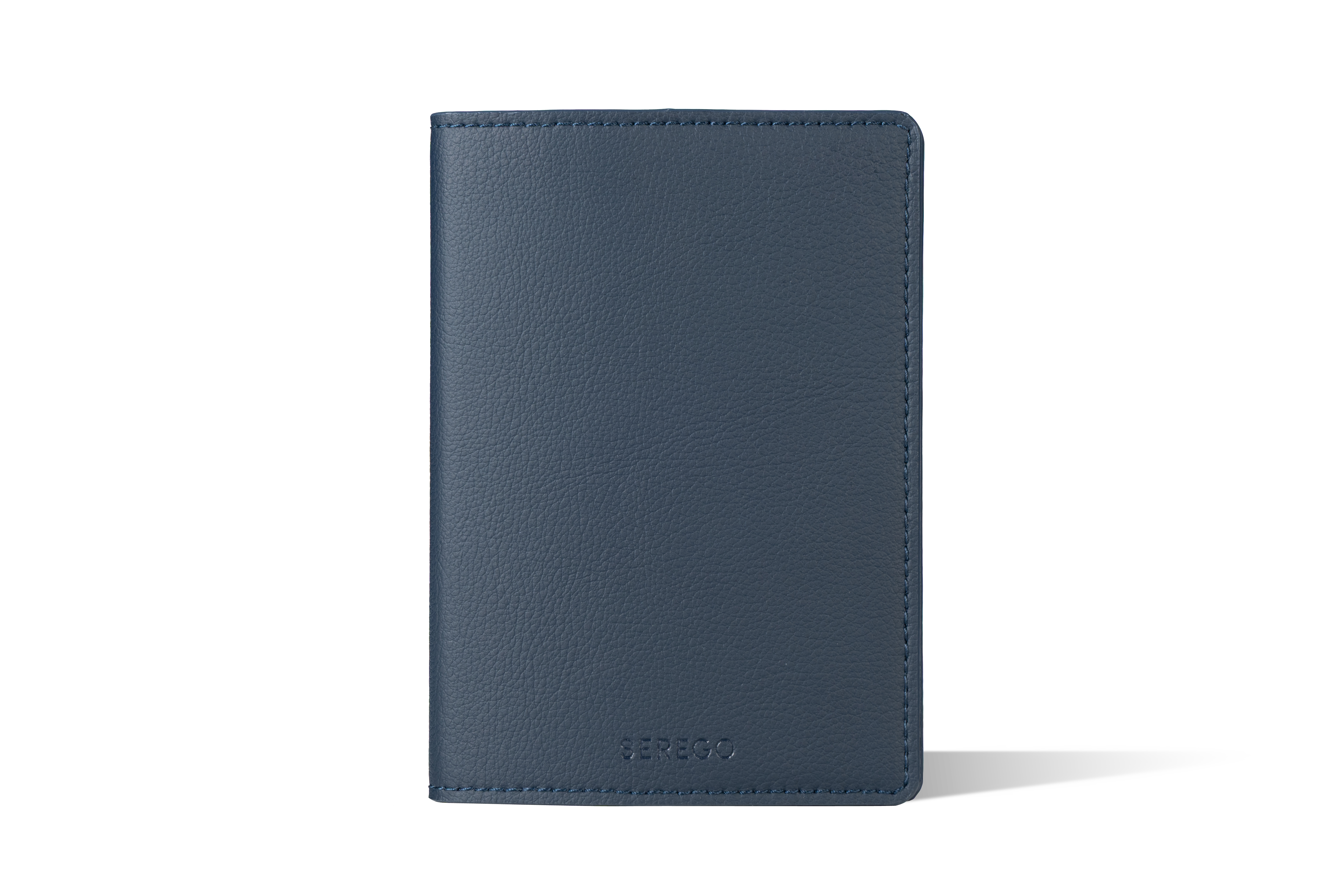 Passport Holder made from Grape Leather in Navy Blue