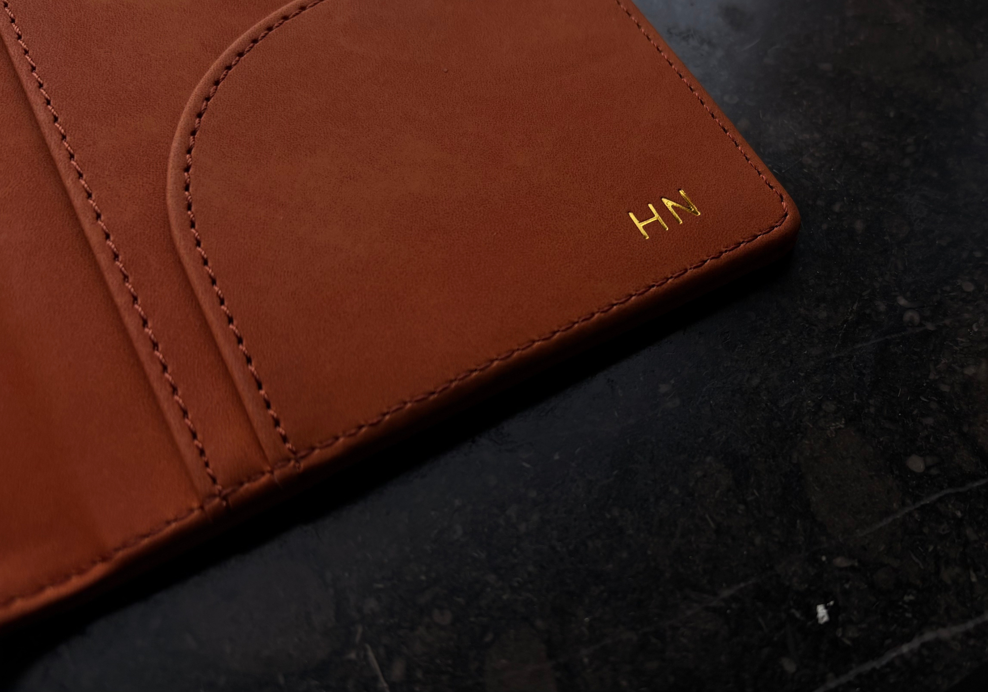 Customised passport cover with initials