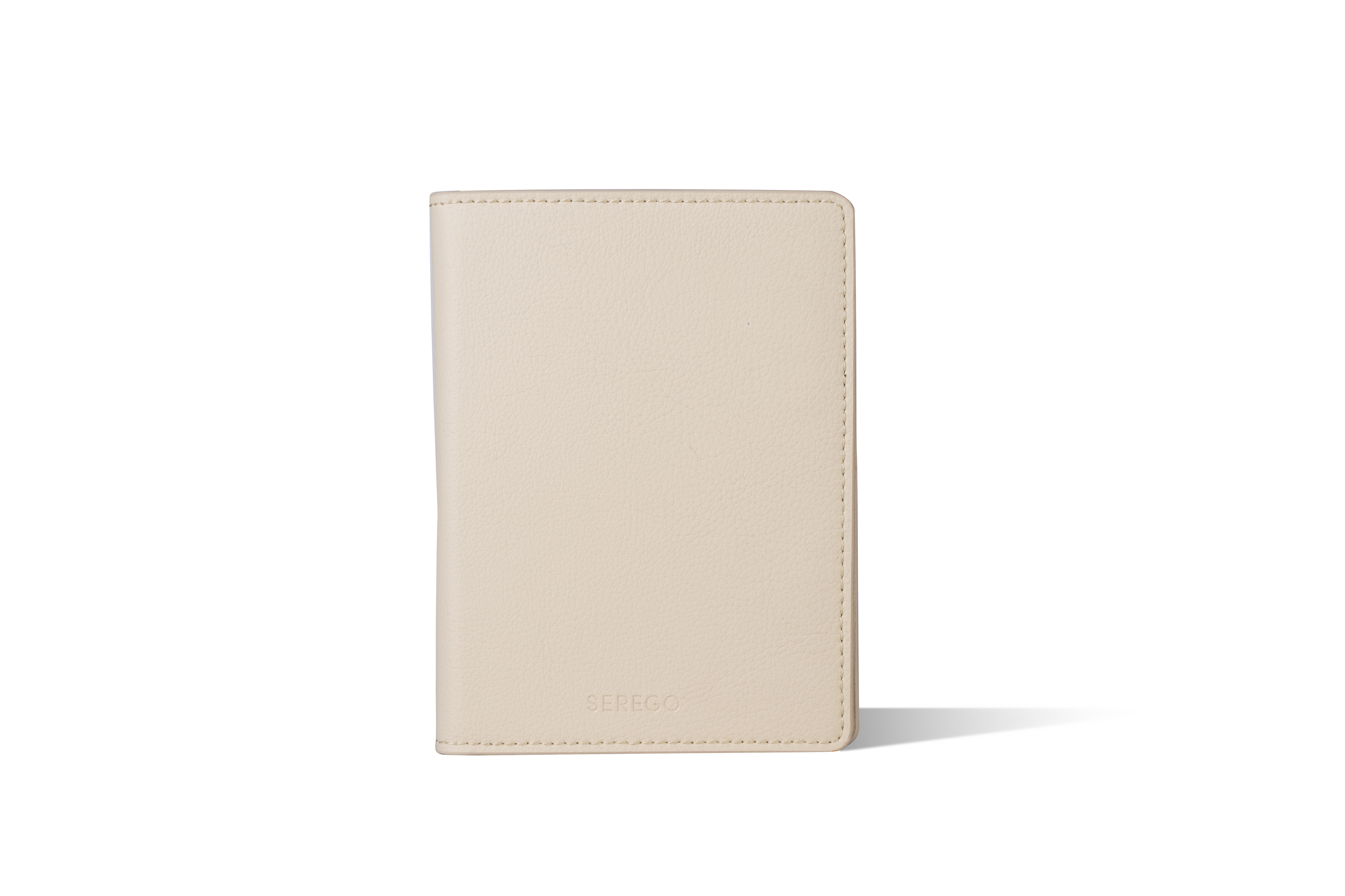 Vegan leren paspoorthouder beige kleur van SEREGO